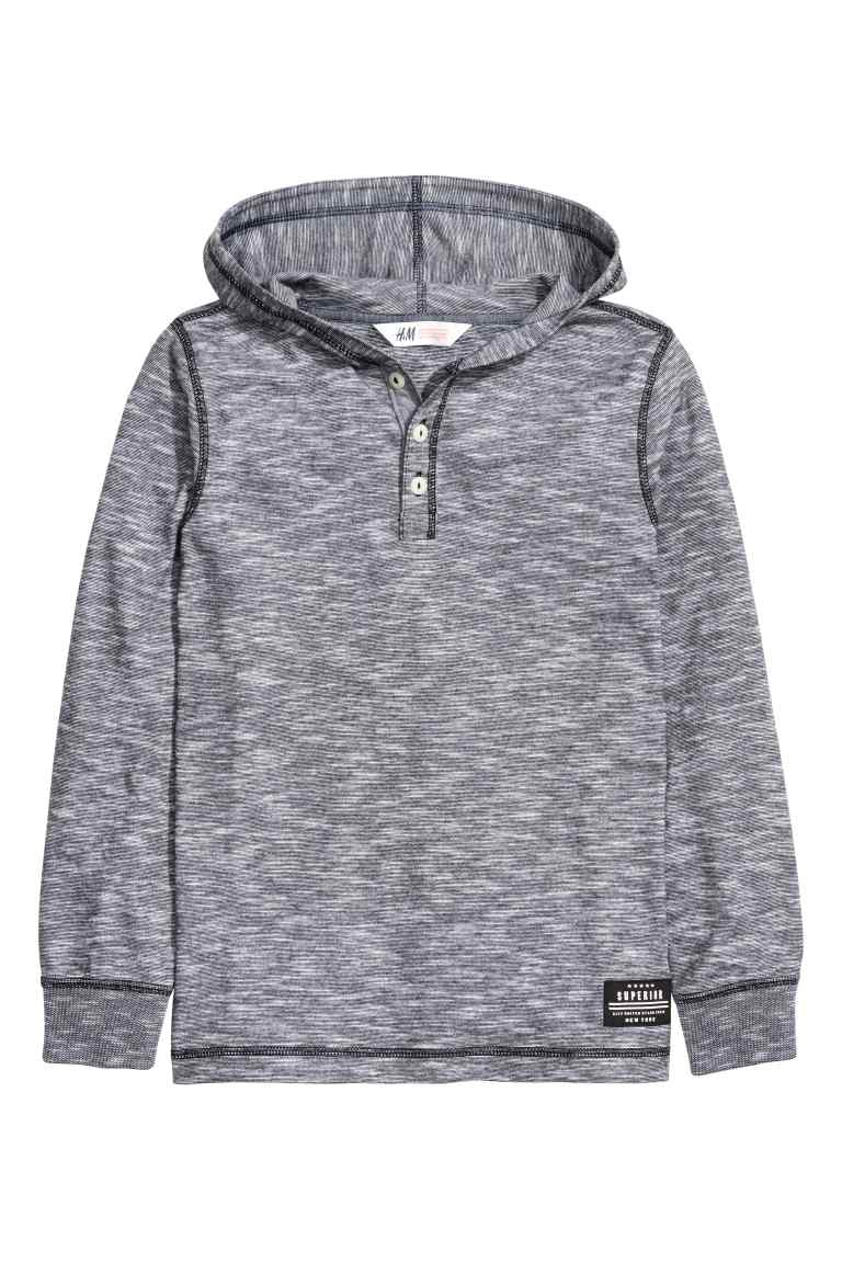 Jersey hooded top